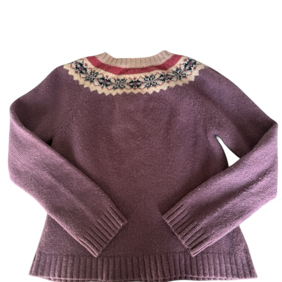 Old Navy Lavender Fair Isle Crewneck Wool Sweater - Picture 3 of 3
